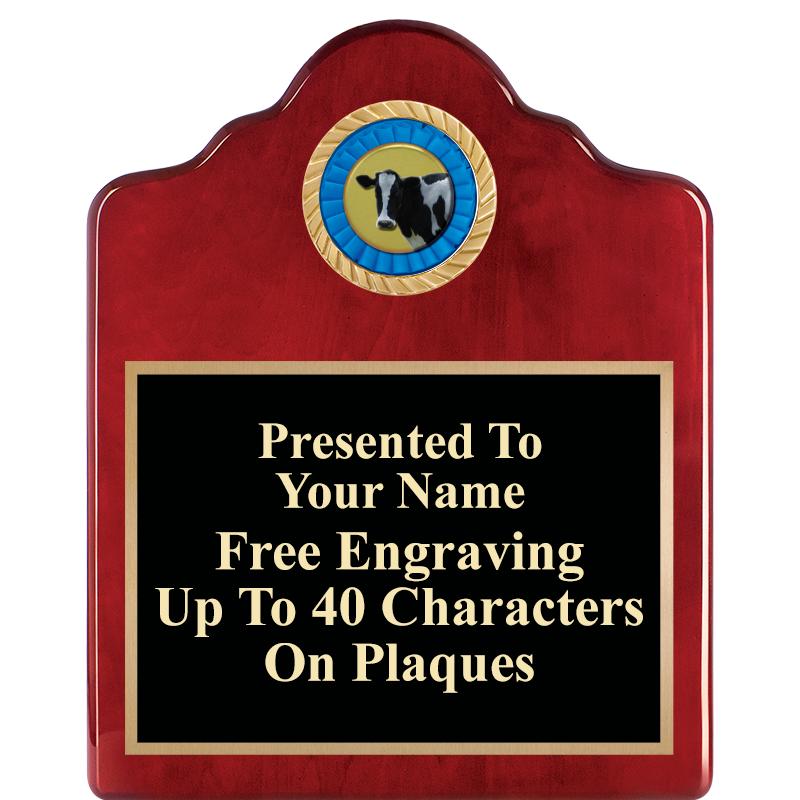 8X10 ROSEWOOD EMBLEM INS PLQ