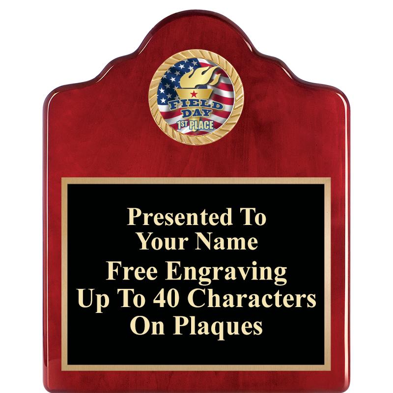 8X10 ROSEWOOD EMBLEM INS PLQ