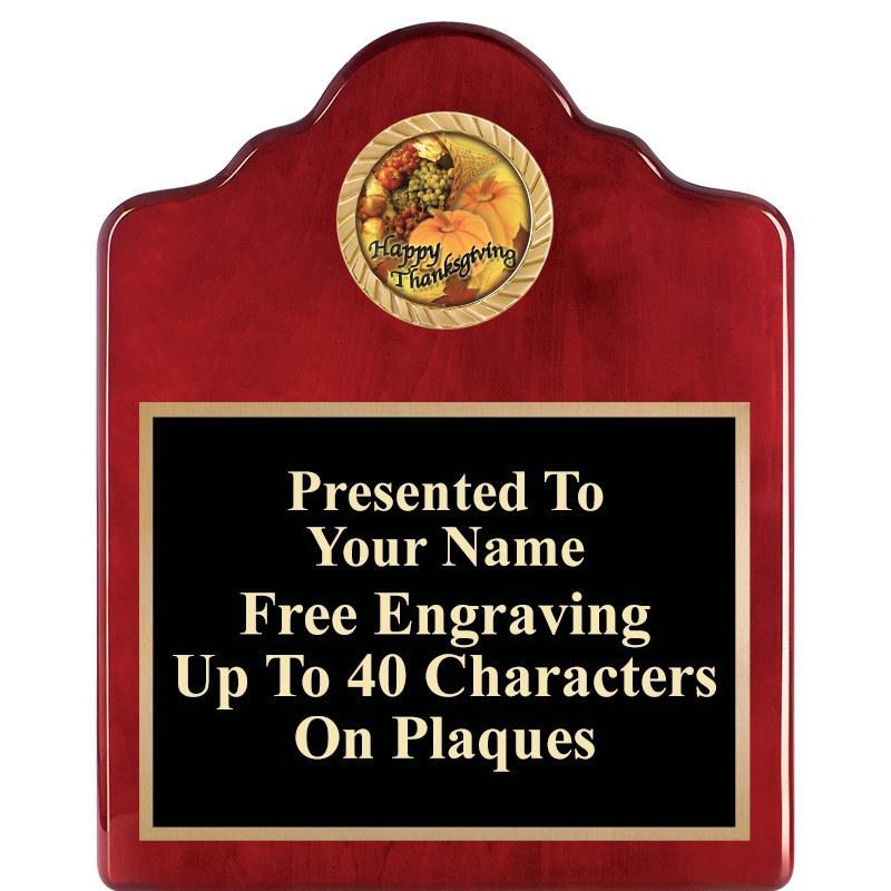 8X10 ROSEWOOD EMBLEM INS PLQ