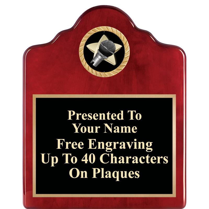 8X10 ROSEWOOD EMBLEM INS PLQ