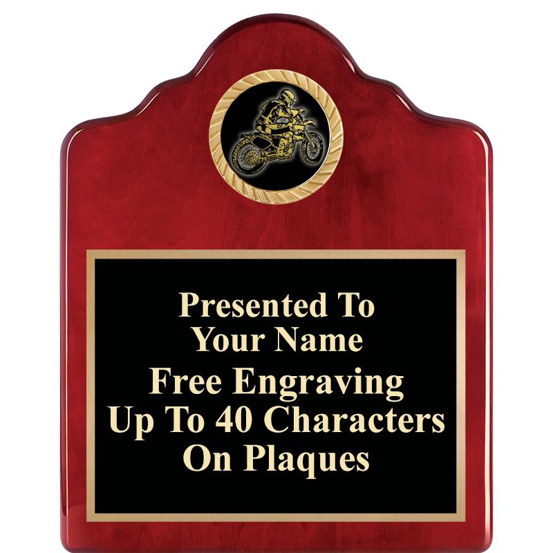 8X10 ROSEWOOD EMBLEM INS PLQ