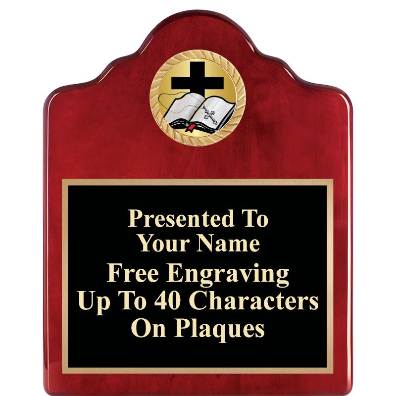 8X10 ROSEWOOD EMBLEM INS PLQ