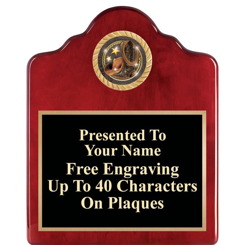 8X10 ROSEWOOD EMBLEM INS PLQ