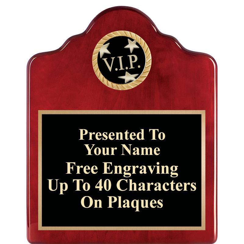 8X10 ROSEWOOD EMBLEM INS PLQ