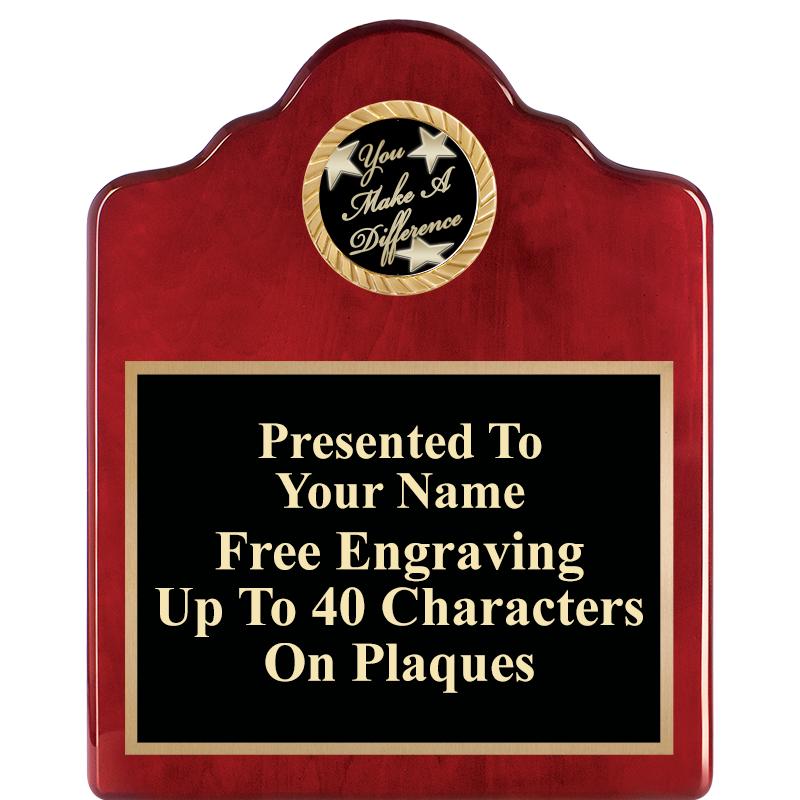 8X10 ROSEWOOD EMBLEM INS PLQ