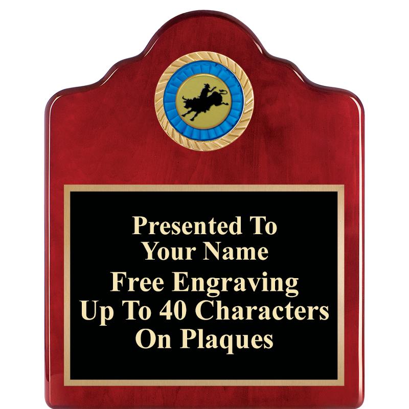 8X10 ROSEWOOD EMBLEM INS PLQ