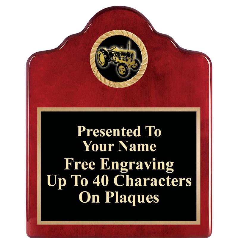 8X10 ROSEWOOD EMBLEM INS PLQ