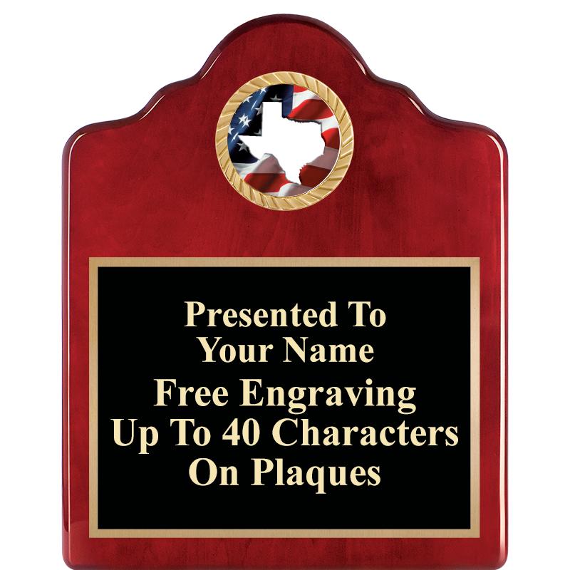 8X10 ROSEWOOD EMBLEM INS PLQ