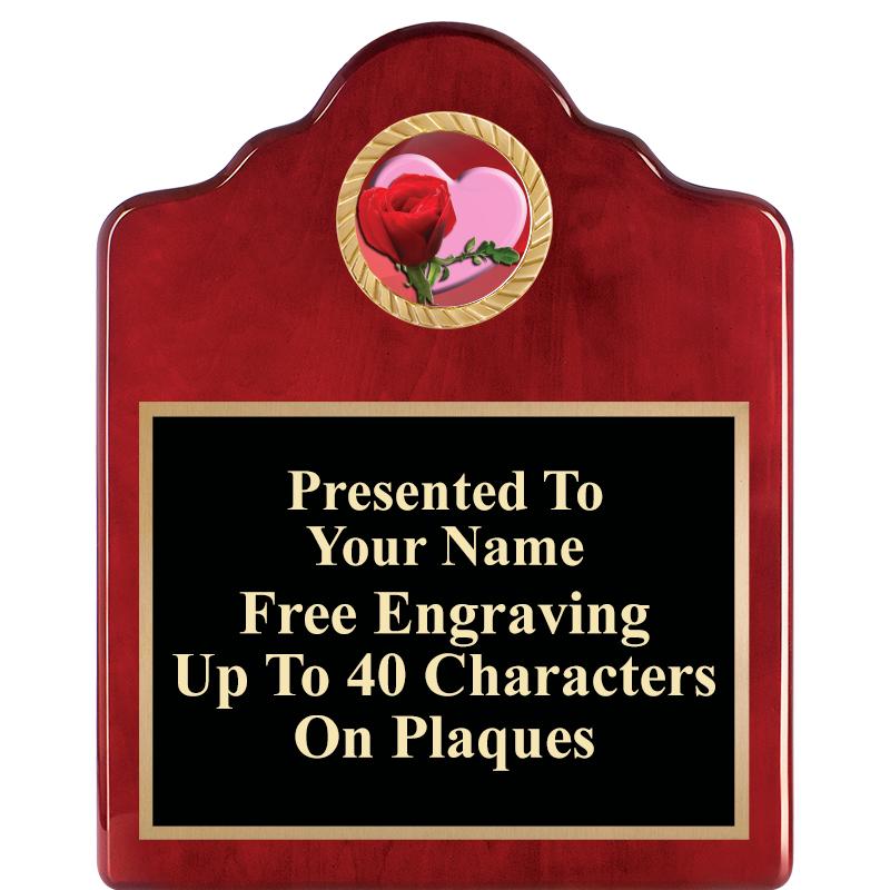 8X10 ROSEWOOD EMBLEM INS PLQ