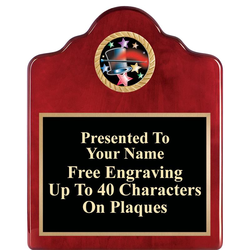 8X10 ROSEWOOD EMBLEM INS PLQ