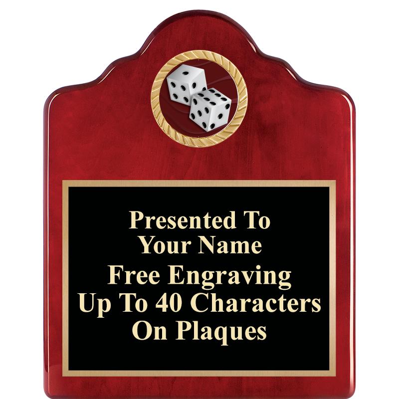 8X10 ROSEWOOD EMBLEM INS PLQ