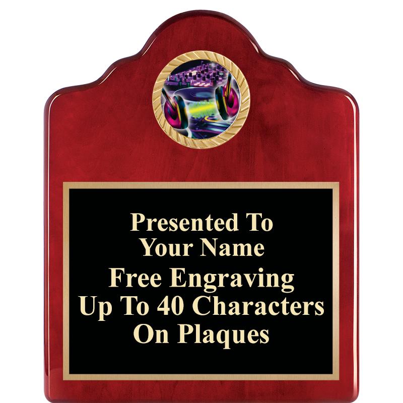 8X10 ROSEWOOD EMBLEM INS PLQ