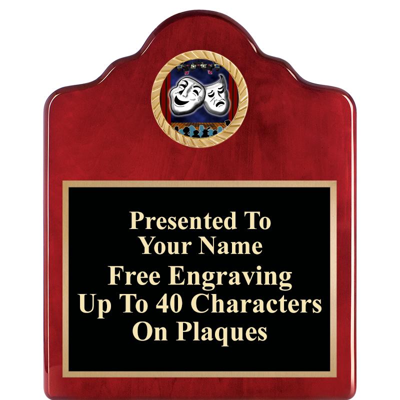 8X10 ROSEWOOD EMBLEM INS PLQ