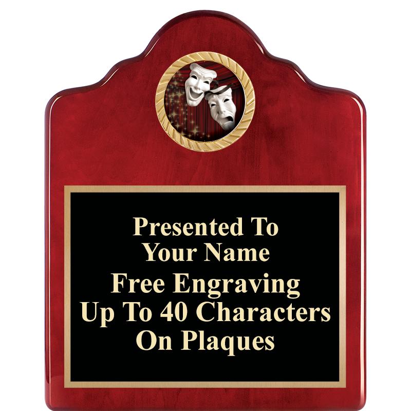 8X10 ROSEWOOD EMBLEM INS PLQ