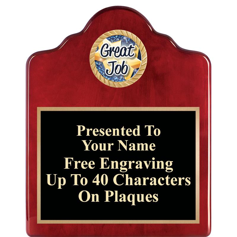 8X10 ROSEWOOD EMBLEM INS PLQ