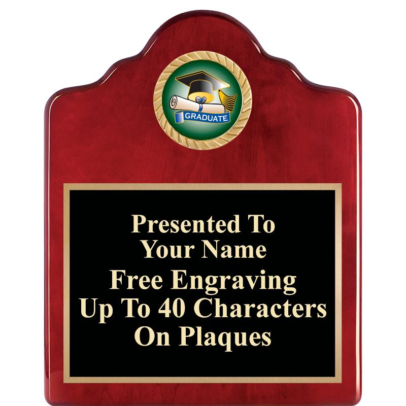 8X10 ROSEWOOD EMBLEM INS PLQ