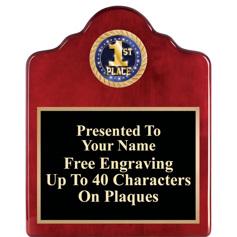 8X10 ROSEWOOD EMBLEM INS PLQ