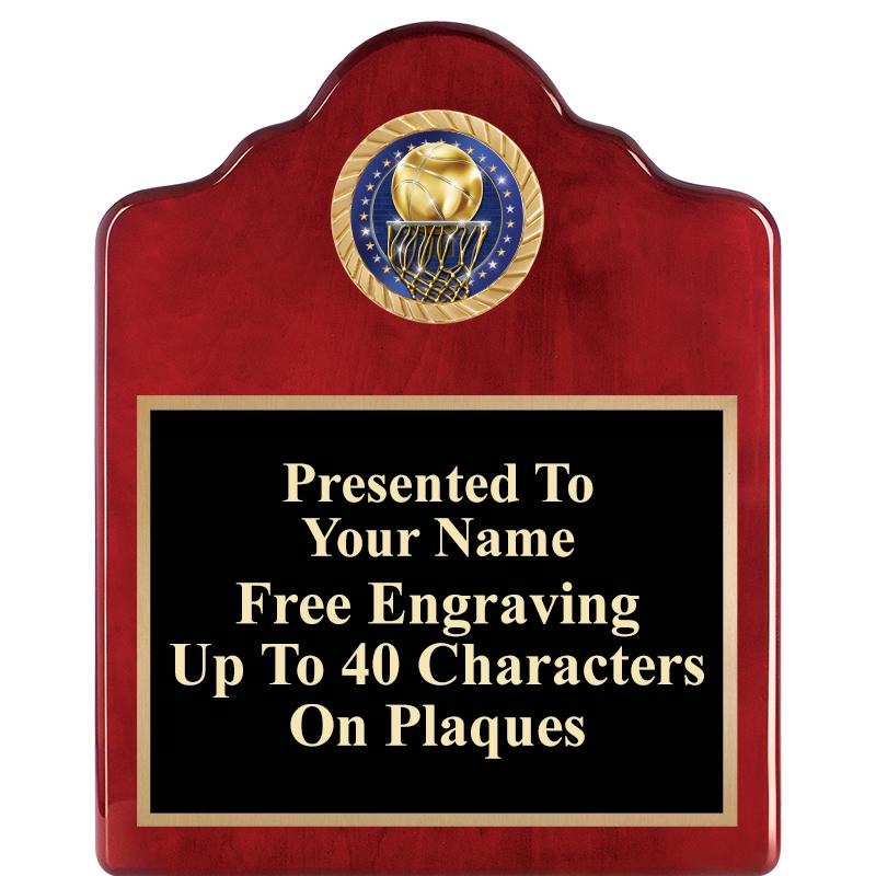 8X10 ROSEWOOD EMBLEM INS PLQ