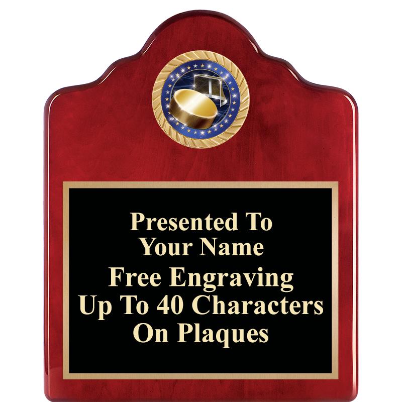 8X10 ROSEWOOD EMBLEM INS PLQ