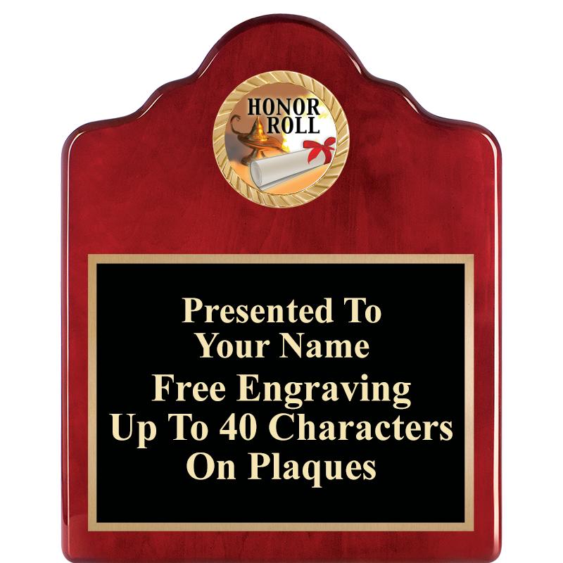 8X10 ROSEWOOD EMBLEM INS PLQ