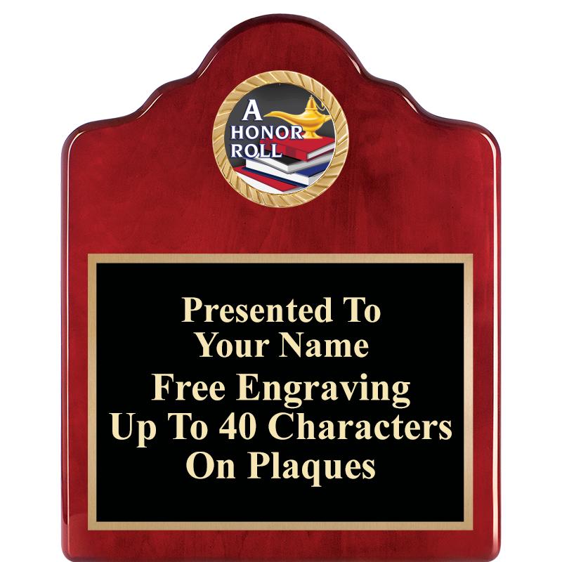 8X10 ROSEWOOD EMBLEM INS PLQ