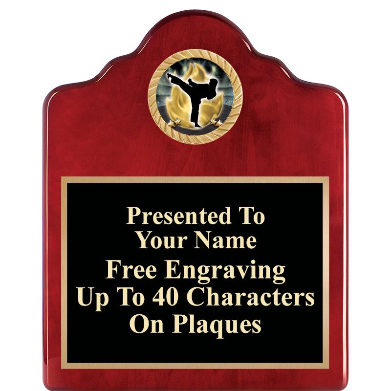 8X10 ROSEWOOD EMBLEM INS PLQ