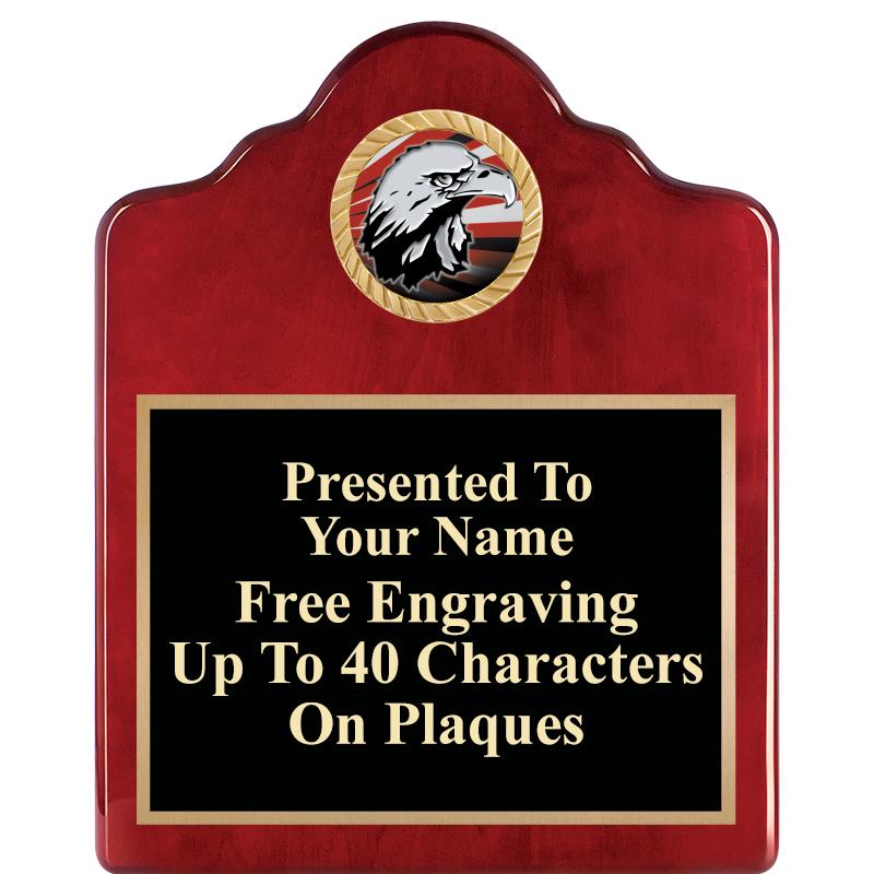 8X10 ROSEWOOD EMBLEM INS PLQ