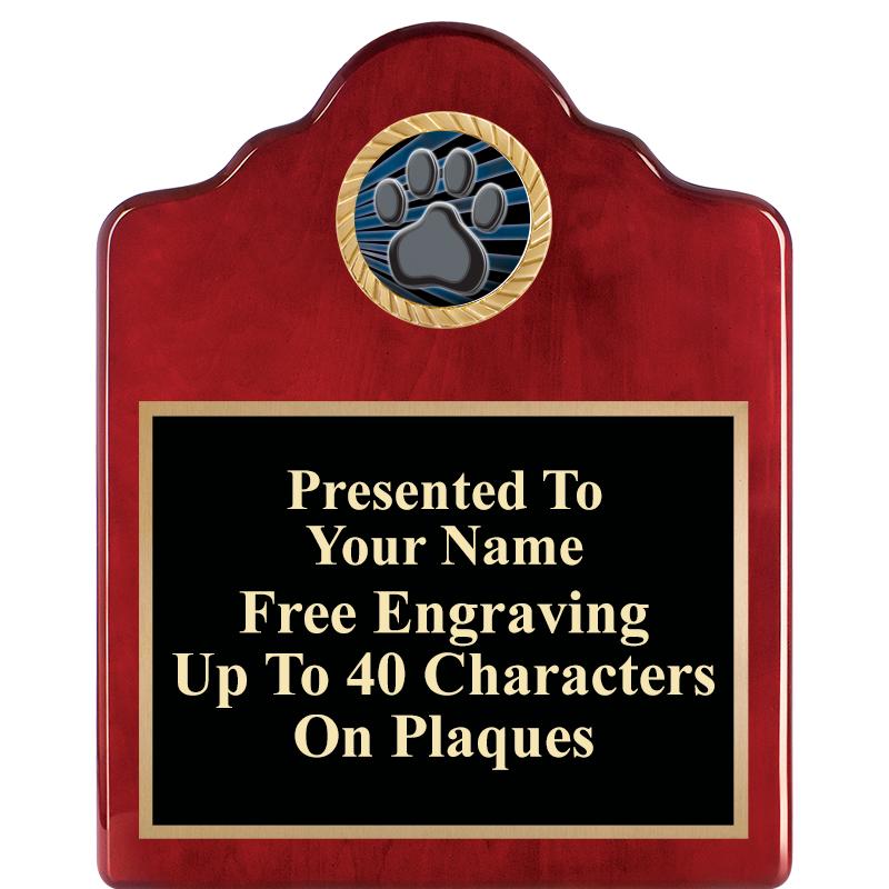 8X10 ROSEWOOD EMBLEM INS PLQ