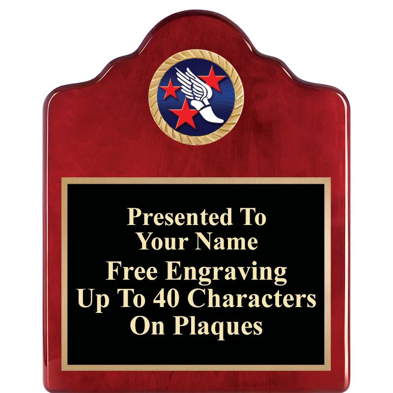 8X10 ROSEWOOD EMBLEM INS PLQ