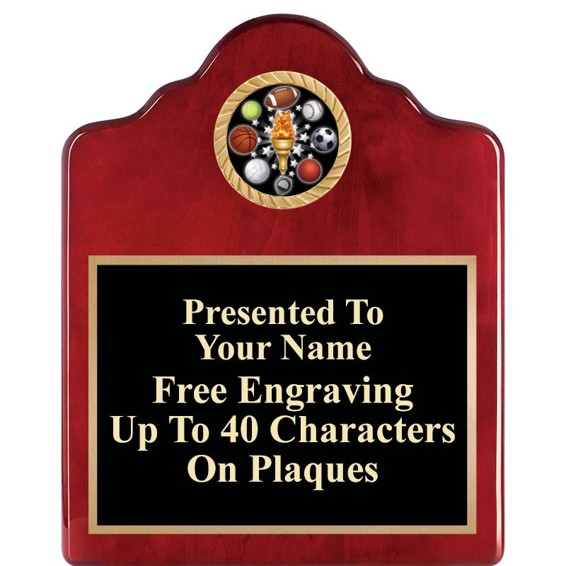 8X10 ROSEWOOD EMBLEM INS PLQ