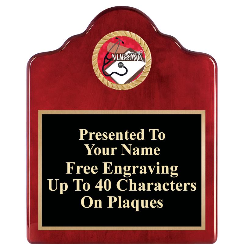 8X10 ROSEWOOD EMBLEM INS PLQ