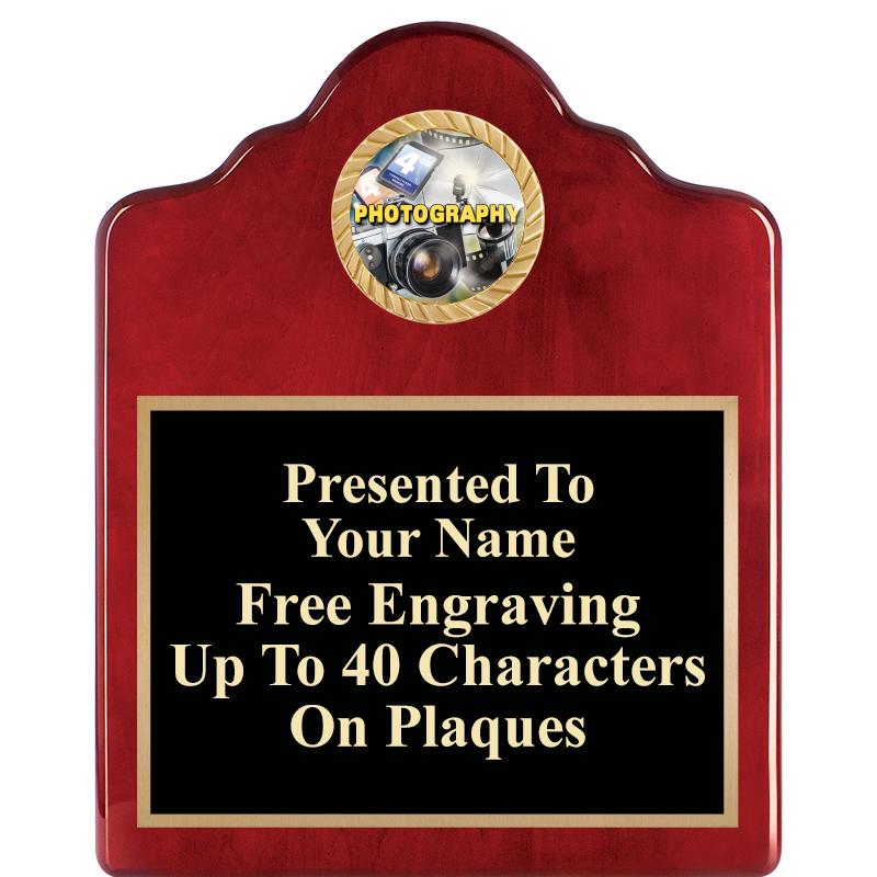 8X10 ROSEWOOD EMBLEM INS PLQ