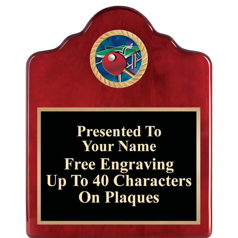 8X10 ROSEWOOD EMBLEM INS PLQ