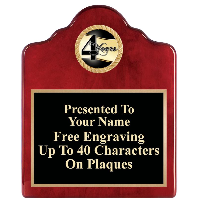 8X10 ROSEWOOD EMBLEM INS PLQ