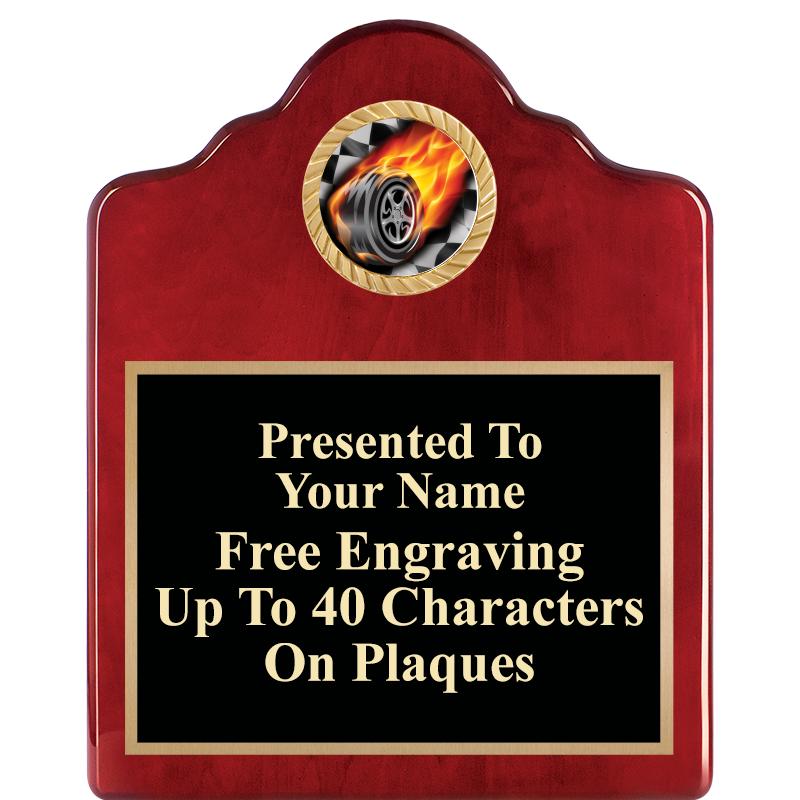 8X10 ROSEWOOD EMBLEM INS PLQ