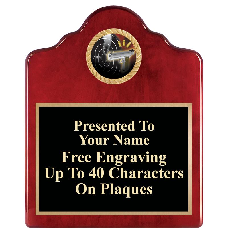 8X10 ROSEWOOD EMBLEM INS PLQ