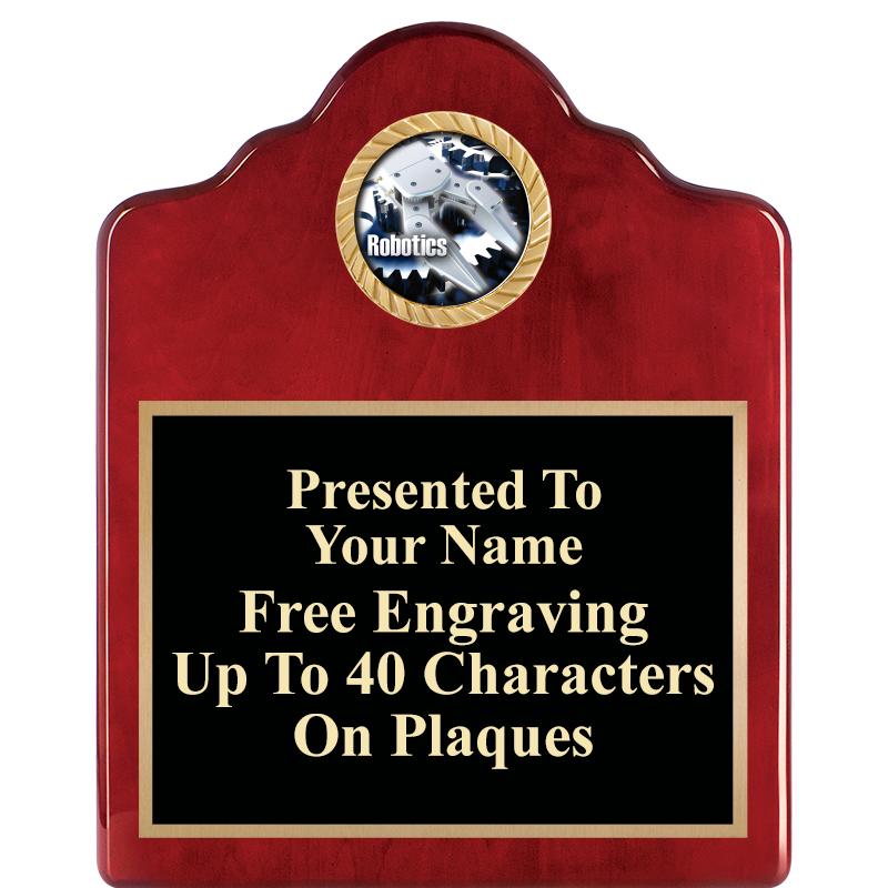 8X10 ROSEWOOD EMBLEM INS PLQ