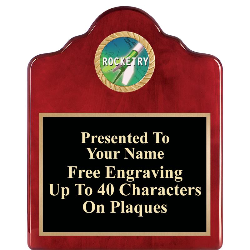 8X10 ROSEWOOD EMBLEM INS PLQ