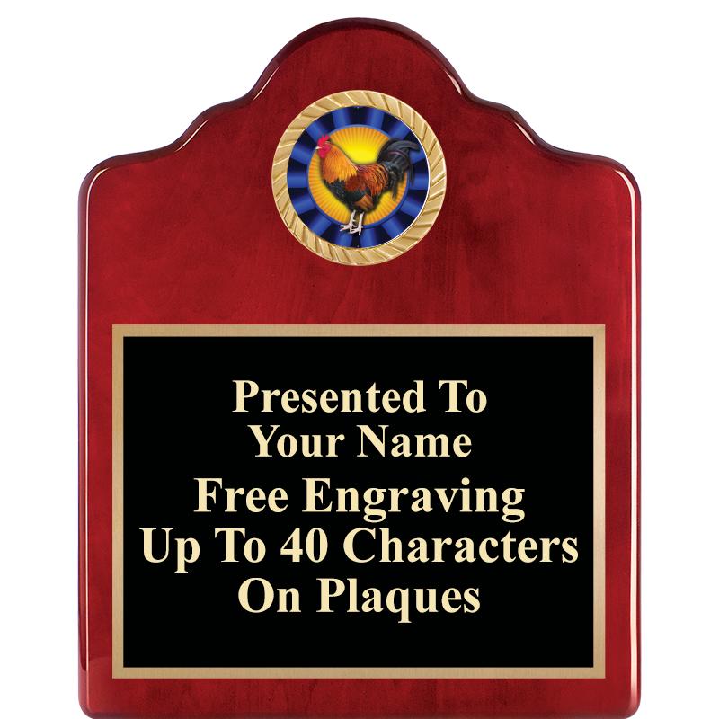 8X10 ROSEWOOD EMBLEM INS PLQ