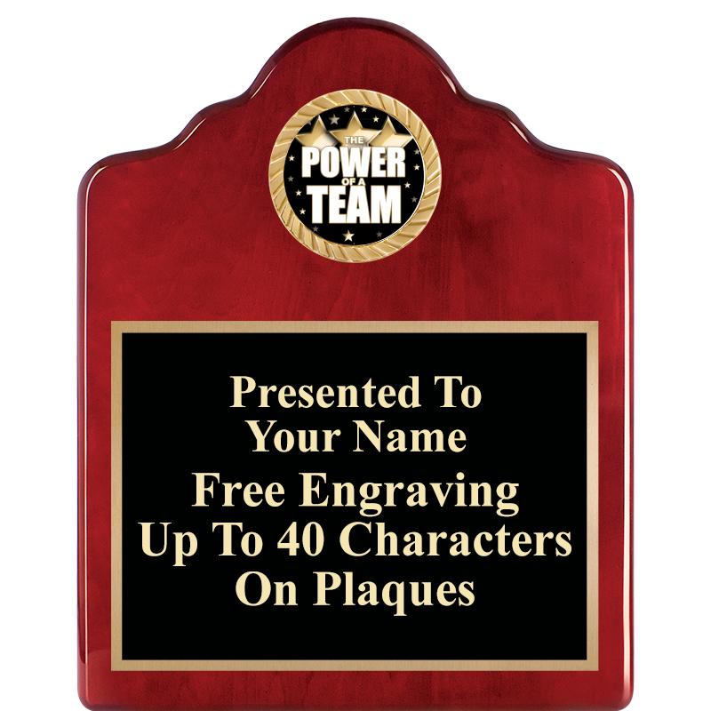 8X10 ROSEWOOD EMBLEM INS PLQ