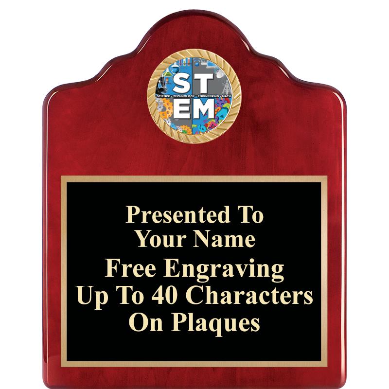 8X10 ROSEWOOD EMBLEM INS PLQ