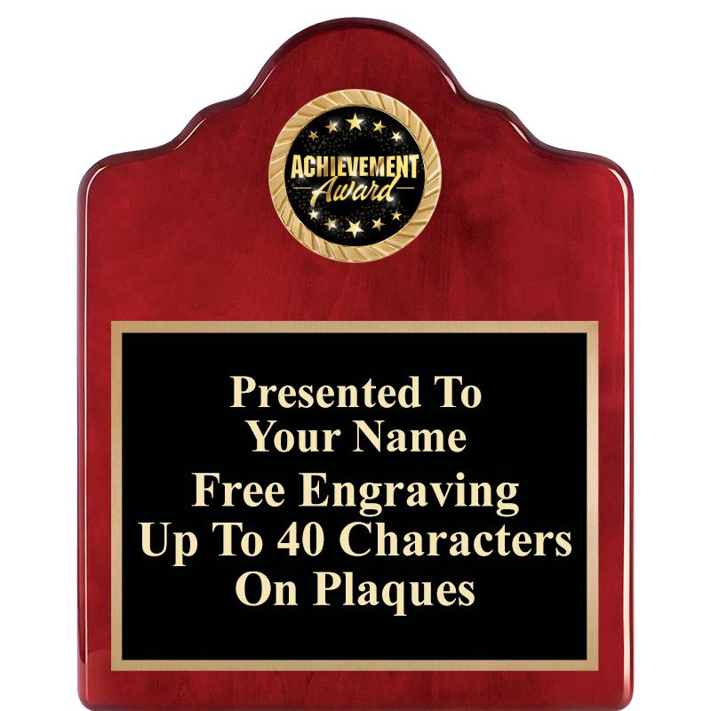 8X10 ROSEWOOD EMBLEM INS PLQ