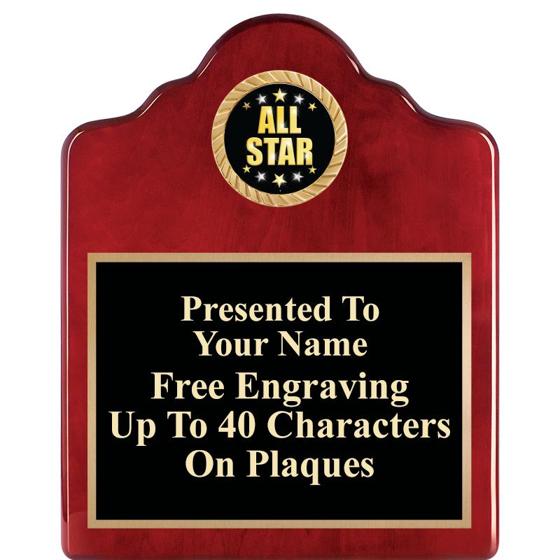 8X10 ROSEWOOD EMBLEM INS PLQ