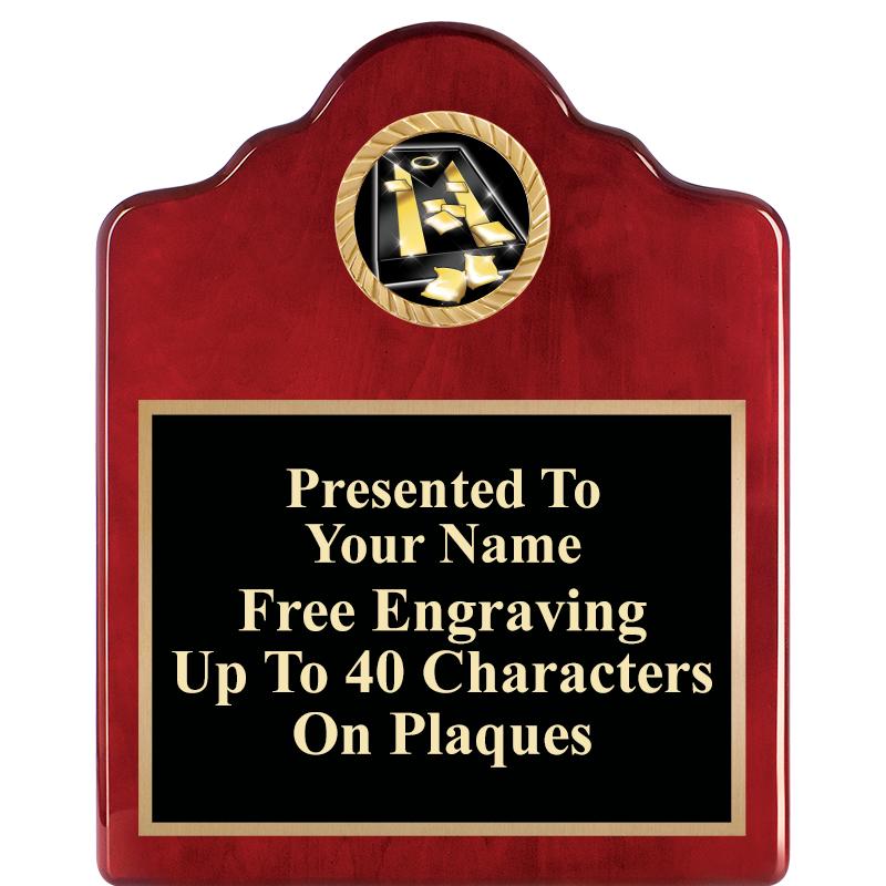 8X10 ROSEWOOD EMBLEM INS PLQ