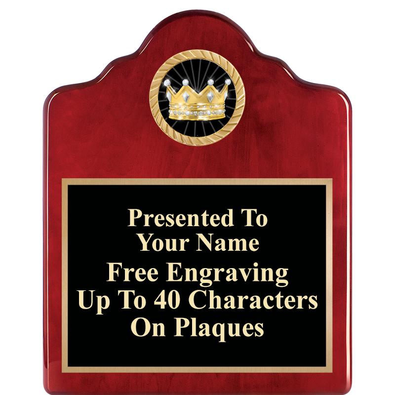 8X10 ROSEWOOD EMBLEM INS PLQ