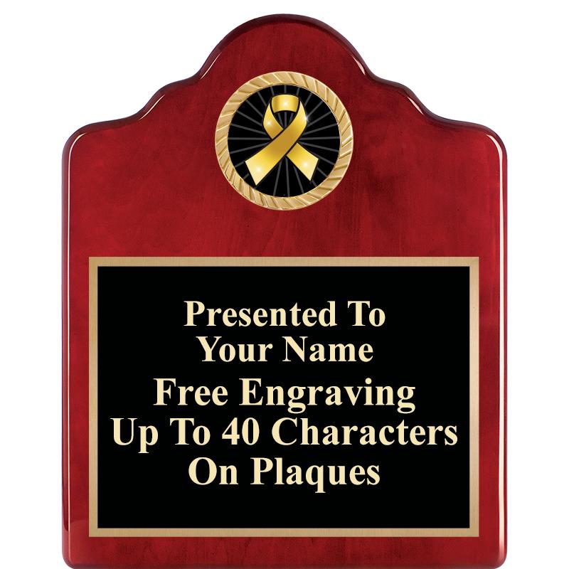 8X10 ROSEWOOD EMBLEM INS PLQ