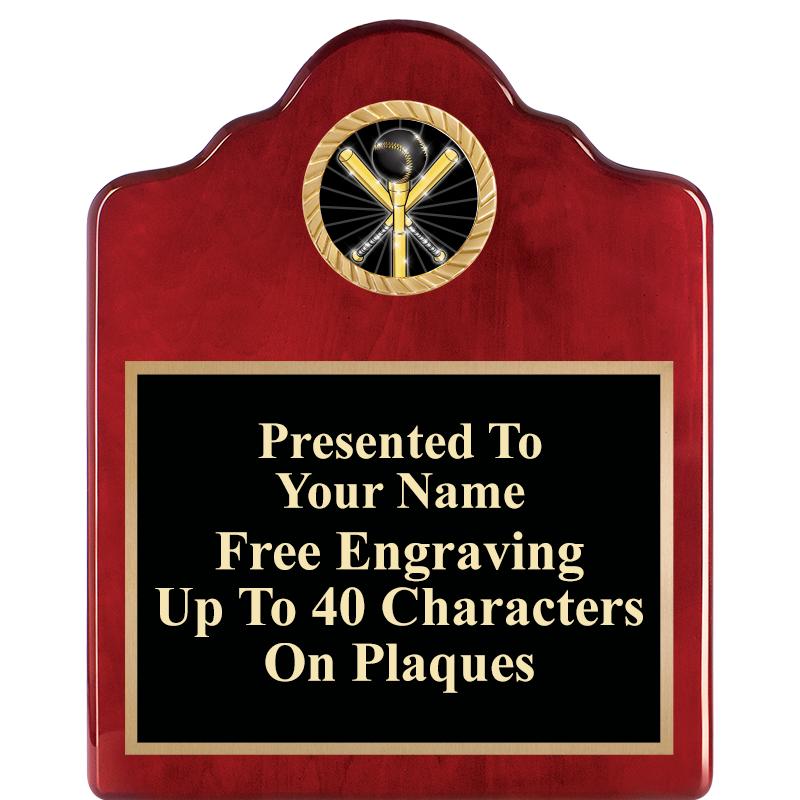 8X10 ROSEWOOD EMBLEM INS PLQ