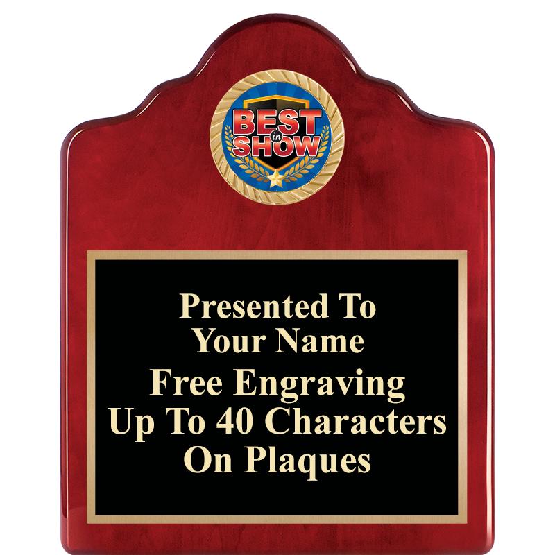 8X10 ROSEWOOD EMBLEM INS PLQ