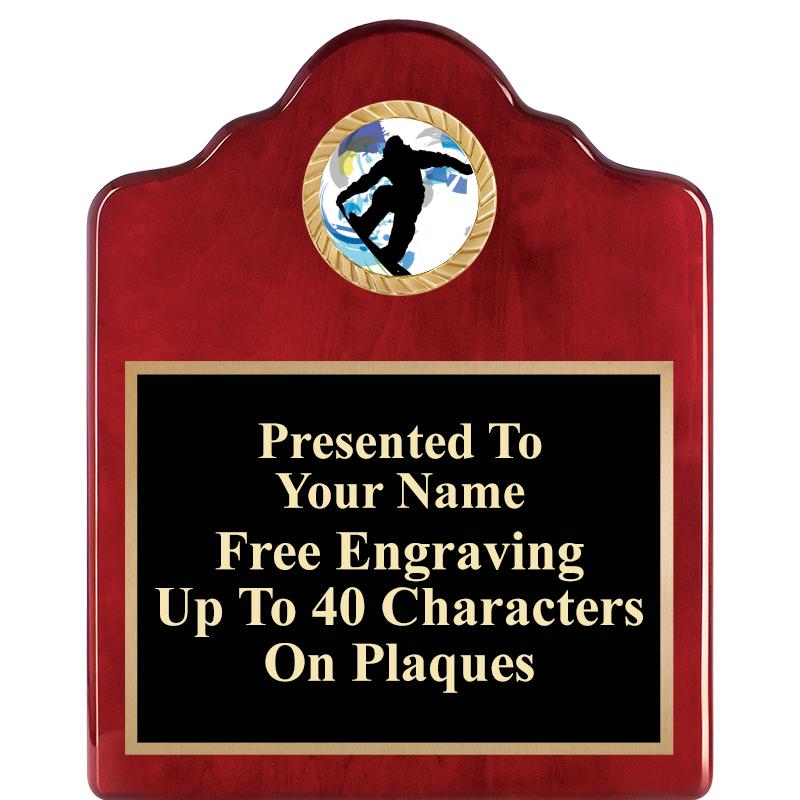 8X10 ROSEWOOD EMBLEM INS PLQ