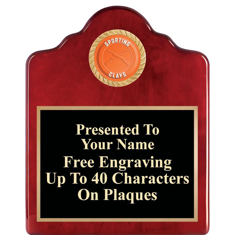 8X10 ROSEWOOD EMBLEM INS PLQ